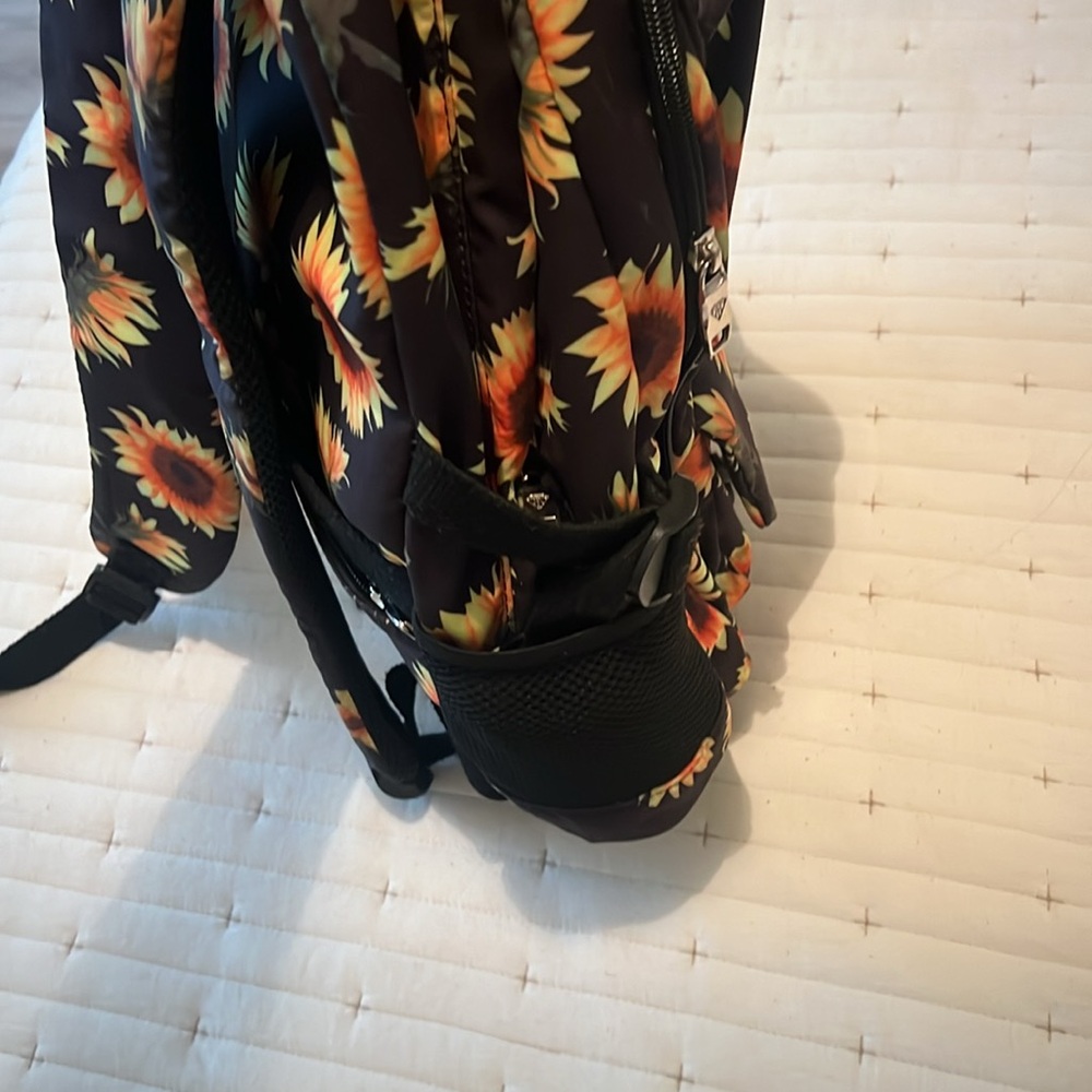 Black Backpack With Sunflowers - image 8